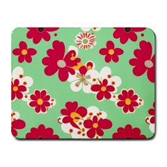 Retro 1960s Flowers Pattern Small Mousepad by violetheavensky