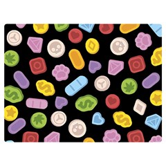 Ecstasy Pills Pattern Premium Plush Fleece Blanket (extra Small) by Valentinaart