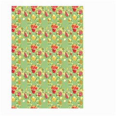 Retro 1880s Flowers Pattern 17 Large Garden Flag (two Sides) by violetheavensky