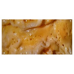 Homemade Flan Extreme Close-up Texture Banner And Sign 8  X 4  by dflcprintsclothing