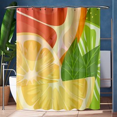 Citrus Fruit Healthy Vitamin Shower Curtain 60  X 72  (medium)  by Paksenen
