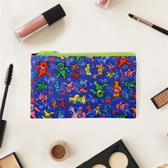 Grateful Dead Dancing Bears Pattern Cosmetic Bag (xs) by Salmanaz77