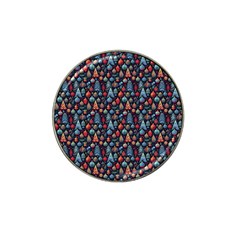 Vintage Style Christmas Decoration Pattern Motif Hat Clip Ball Marker by dflcprintsclothing