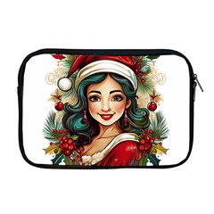 Young Woman With Santa Claus Clothes Isolated Illustration Wb Apple Macbook Pro 17  Zipper Case by dflcprintsclothing