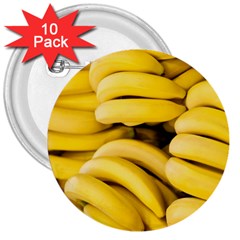 Bananas, Macro, Fruits, Ripe Bananas 3  Buttons (10 Pack)  by kyorashop23