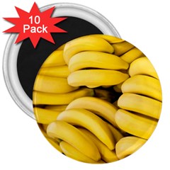 Bananas, Macro, Fruits, Ripe Bananas 3  Magnets (10 Pack)  by kyorashop23