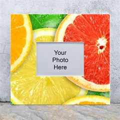 Fruit, Lemon White Wall Photo Frame 5  X 7  by kyorashop23