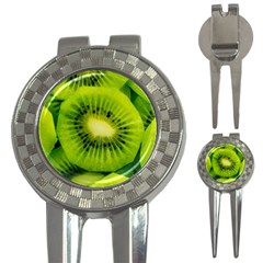 Kiwi Fruits, Close-up, Exotic Fruit 3-in-1 Golf Divots by kyorashop23