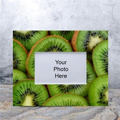 Kiwi Texture, Background With Kiwi, Fruits, Kiwi White Tabletop Photo Frame 4 x6  by kyorashop23