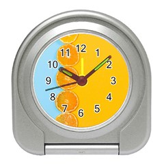 Orange, Slices, Fruit, Citrus Travel Alarm Clock by kyorashop23