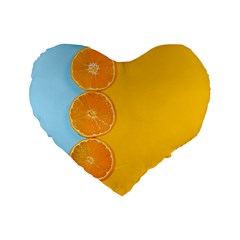 Orange, Slices, Fruit, Citrus Standard 16  Premium Heart Shape Cushions by kyorashop23