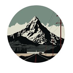 Mountains Mini Round Pill Box by Salmanaz77