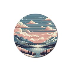 Artwork Painting Sculpture Nature Rubber Round Coaster (4 Pack) by Salmanaz77