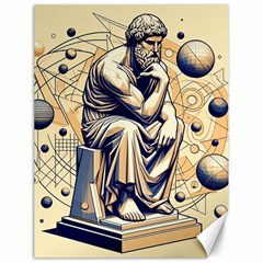Thinker Sculpture Design Geometric Canvas 18  X 24  by Salmanaz77