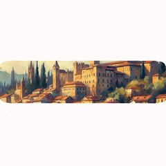 Village Houses Buildings Facade Large Bar Mat by Salmanaz77