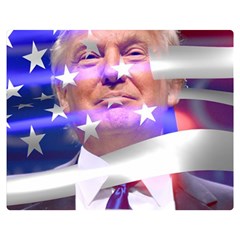 Donald Trump Flag Two Sides Premium Plush Fleece Blanket (teen Size) by vintagetrump