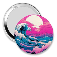 Waves Mountains Sky 3  Handbag Mirrors by Grandong