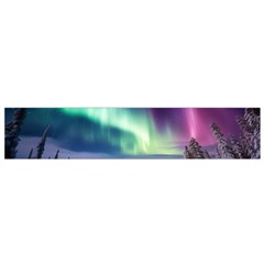 Northern Lights Aurora Night Nature Small Premium Plush Fleece Scarf by Posterlux
