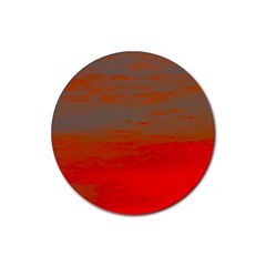 Crimson Skys Rubber Round Coaster (4 Pack) by RiverRootz