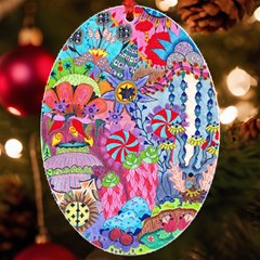 Cabbage Flower Abstract Uv Print Acrylic Ornament Oval by okhismakingart