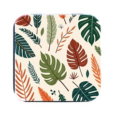 Leaves Autumn Square Metal Box (black) by Salmanaz77