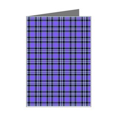 Blue Tartan Plaid 1 Mini Greeting Card by dressshop
