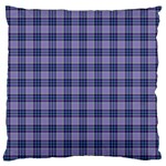 Purple Plaid Tartan 1 Large Cushion Case (Two Sides) Back