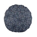 Blue Ornament Complex Mosaic Print Pattern Standard 15  Premium Round Cushions Front