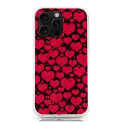 Valentines Day Hearts Pattern Love Red Iphone 16 Pro Max Tpu Uv Print Case by Maspions