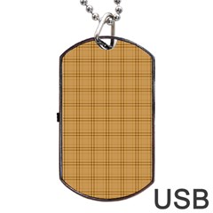 Autumn Fall Plaid Tartan 1 Dog Tag Usb Flash (one Side) by dressshop