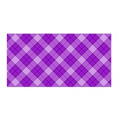 Purple Plaid Tartan 3 Diagonal (2) Satin Wrap 35  X 70  by dressshop
