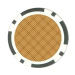 Autumn Fall Plaid Tartan 1 Diagonal Poker Chip Card Guard Back