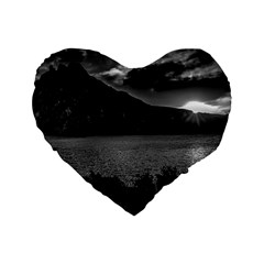 Nahuel Huapi Lake And Andes Range Mountains Landscape, Bariloche, Argentina Standard 16  Premium Heart Shape Cushions by dflcprintsclothing