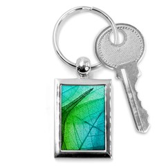 Texture Green Leaf Abstraction 3d Key Chain (rectangle) by Salmanaz77