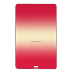 Crimson Red To Cream Yellow Bilinear Gradient Name Card Style Usb Flash Drive by GradientsOmbre