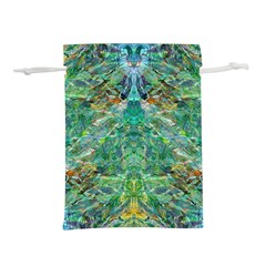 Green Repeats I Lightweight Drawstring Pouch (s) by kaleidomarblingart
