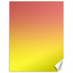 Coral Pink To Electric Yellow Linear Gradient Canvas 12  X 16  by GradientsOmbre