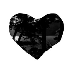 Los Alerces National Park Waterfront Landscape, Argentina002 Standard 16  Premium Heart Shape Cushions by dflcprintsclothing