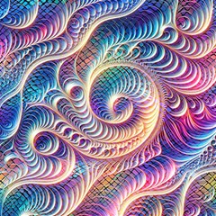 Abstract Fractal Art Swirl Pattern Play Mat (square) by Salmanaz77