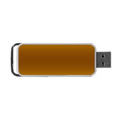 Amber Orange To Chocolate Brown Bilinear Gradient Portable Usb Flash (one Side) by GradientsOmbre