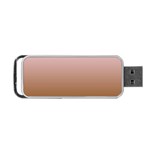 Pink Lace To Chocolate Brown Linear Gradient Portable USB Flash (One Side) Front