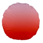 Pink Lace To Scarlet Red Linear Gradient Large 18  Premium Round Cushions Back