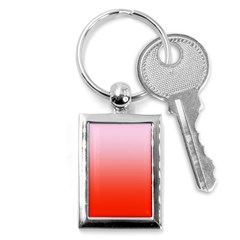 Pink Lace To Scarlet Red Linear Gradient Key Chain (rectangle) by GradientsOmbre