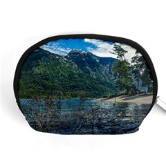 Beach At Los Alerces National Park, Chubut Province, Argentina Accessory Pouch (medium) by dflcprintsclothing