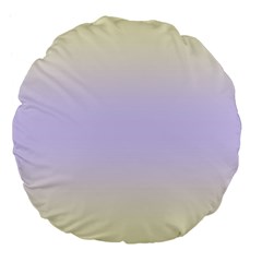 Cream Yellow To Pale Violet Bilinear Gradient Large 18  Premium Flano Round Cushions by GradientsOmbre