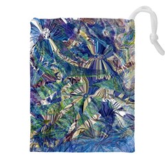 Blue Blend Drawstring Pouch (5xl) by kaleidomarblingart