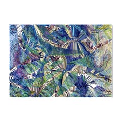 Blue Blend Crystal Sticker (a4) by kaleidomarblingart
