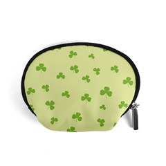 Green Leaves Pattern Accessory Pouch (small) by designsbymallika