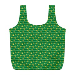 Golden Leaves Full Print Recycle Bag (l) by designsbymallika