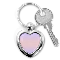 Pale Violet To Pale Pink Bilinear Gradient Key Chain (heart) by GradientsOmbre